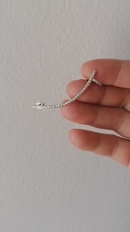 Silver Ear Climber Earring – Sterling Silver